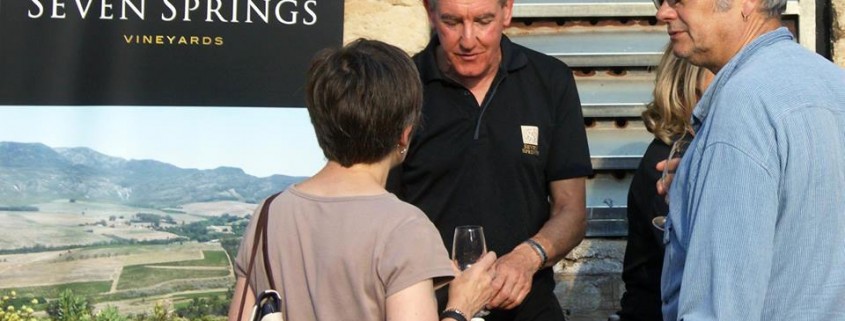 Tim pouring our wines 